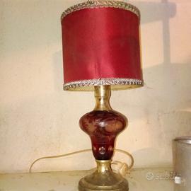 Lampada vintage con base in vetro