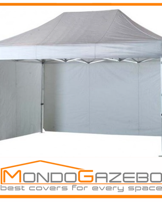 Gazebo 3x3 mt pieghevole per mercati con pareti