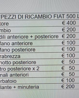 Pezzi di ricambio icambio Fiat 500 L