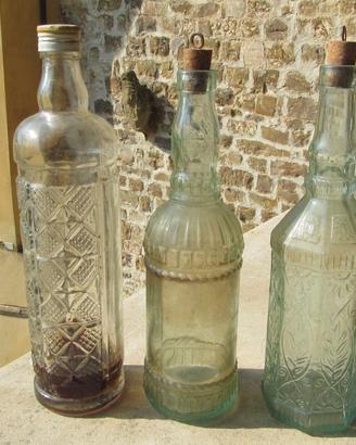 3 bottiglie antiche per rosolio