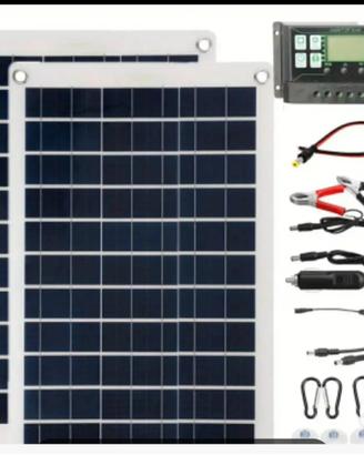 Kit pannello fotovoltaico 50watt casa giardino