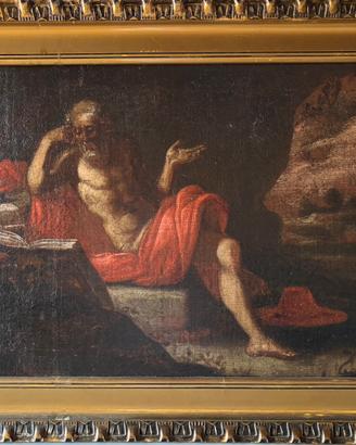 Quadro Antico San Girolamo nel Deserto del 600