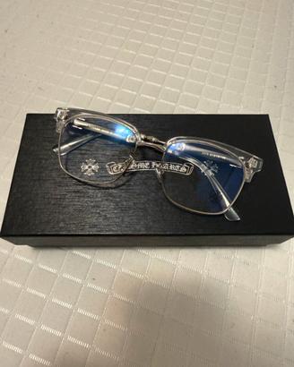 occhiali trasparenti senza bordi chrome hearts