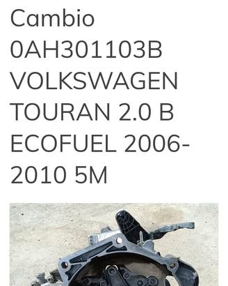 cambio 0AH301103B volkswagen touran 2.0 B ecofuel 