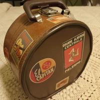 beauty case antico similpelle con chiavina
