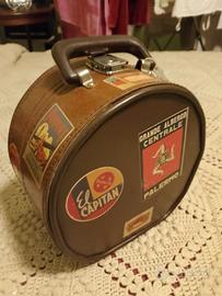 beauty case antico similpelle con chiavina