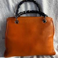 Gucci Bamboo Shopper Tote – Pelle arancione con ma