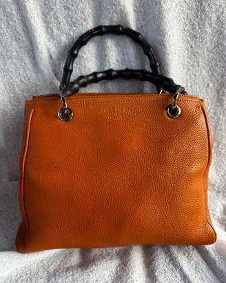 Gucci Bamboo Shopper Tote – Pelle arancione con ma