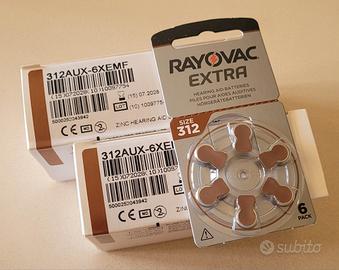 pile apparecchio acustico Rayovac Extra. size 312