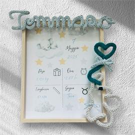 Quadretti nascita personalizzati e cornici