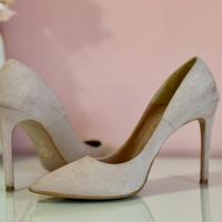 Scarpe rosa antico camoscio