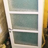 2 Porte anni 50 con vetri 81,2 x 209 cm