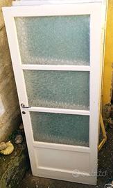 2 Porte anni 50 con vetri 81,2 x 209 cm