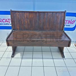 PANCA LEGNO SCURO CON CONTENITORE