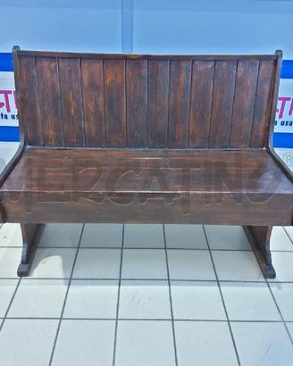 PANCA LEGNO SCURO CON CONTENITORE
