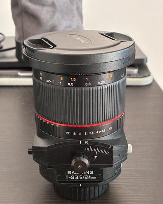 Samyang T-S 24mm 3.5 nikon modificato