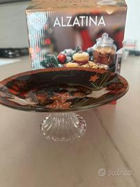 Alzatina in vetro natalizia