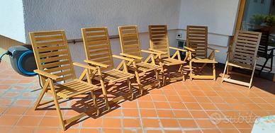 6 sedie da giardino