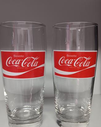 Coppia bicchieri Coca Cola vintage