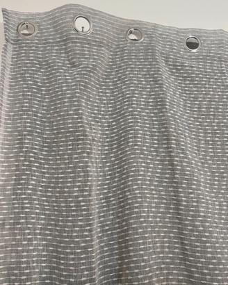 Tenda con anelli grigio chiaro tendina tenda
