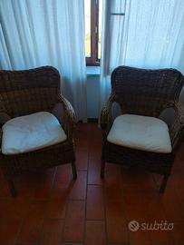 SET 2 POLTRONE RATAN