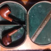 Portapipe in pelle vintage 2 posti