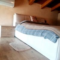 Letto matrimoniale contenitore testiera regolabile