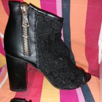 scarpa in pizzo estiva nera