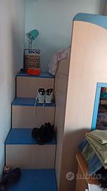 letto soppalcato con armadio