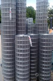 rotoli di rete zincato + pali solo nuovo