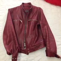 Giacca Rosso Bordeaux Vera Pelle