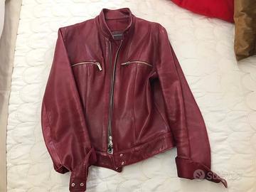 Giacca Rosso Bordeaux Vera Pelle
