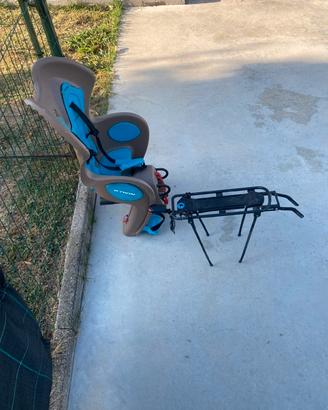 Seggiolino bici e portapacchi nuovi