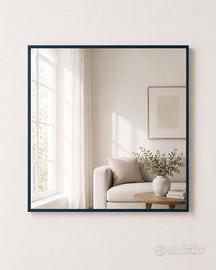 SPECCHIO quadrato da 100x100 cm. cornice in Legno