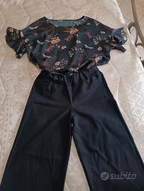 Set donna pantalone e blusa S 