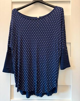 Maglia Ragno blu con pois