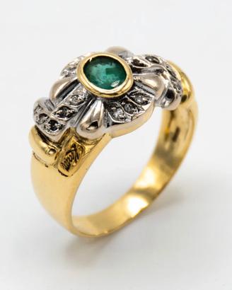 Anello ReCarlo oro giallo 18kt con smeraldo X.18