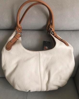 Borsa Delmar pelle vitello made in italy nuova