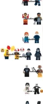16 minifigure mostri Halloween horror tipo Lego