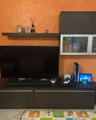 Composizione soggiorno mobile TV pensile con ante