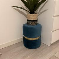 Pianta artificificiale con portavaso in rafia
