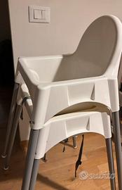 Seggiolini Ikea completo di piano pappa (mai usato