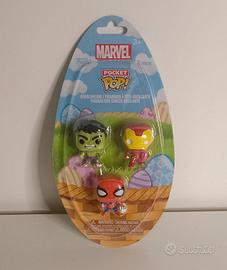 Funko Pocket Pop Marvel 3 Pack Spider Hulk Iron