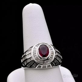 ANELLO CUPOLA IN ORO 18KT DIAMANTI 1.68 CT