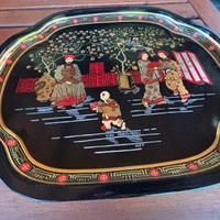 Vassoio metallo sala trono imperatore cinese 16”