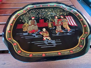 Vassoio metallo sala trono imperatore cinese 16”