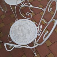 Set giardino vintage in ferro battuto. 