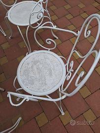 Set giardino vintage in ferro battuto. 