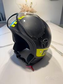 Casco Jet MOMODESIGN Taglia L Nero Giallo Fluo