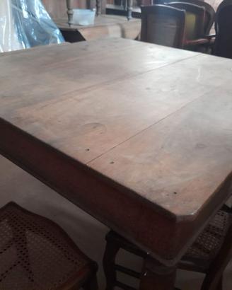 TAVOLO QUADRATO IN LEGNO DI CILIEGIO,META' 800